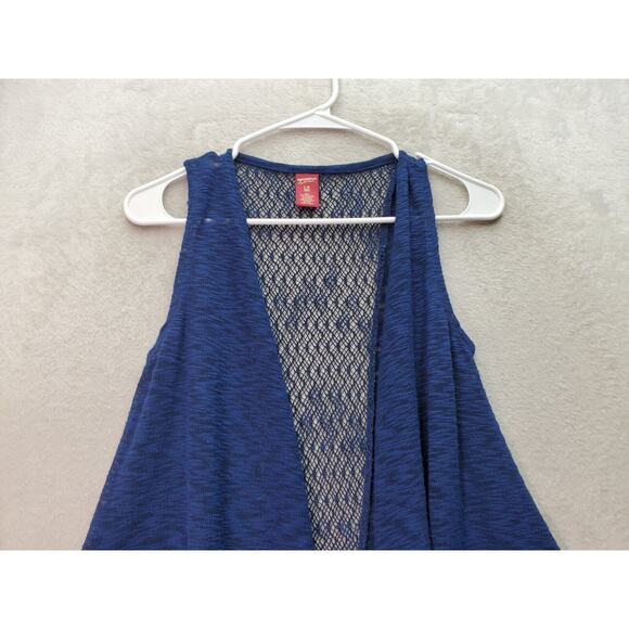 AriZona Cardigan Girls Large Blue Knit Crochet Polyester Long Sleeve‎ Open Front - Picture 4 of 6